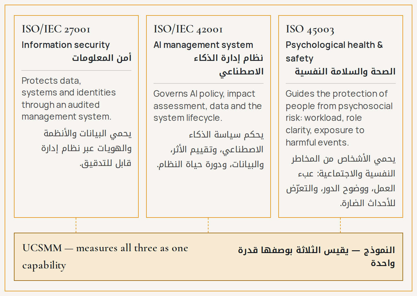 FIGURE 10 — THREE STANDARDS, ONE COGNITIVE LAYER